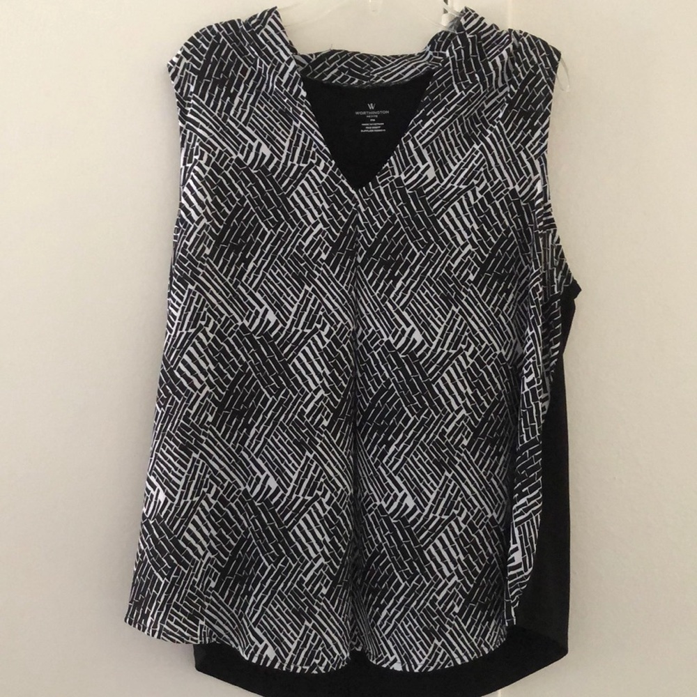 Bamboo Patterned Tank Blouse